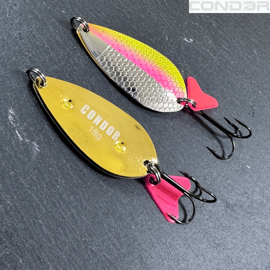 Блесна колеблющаяся двойная Condor Fishing Greedy Twin (5223) 18г 65мм Цвет: 15W/03, фото 2