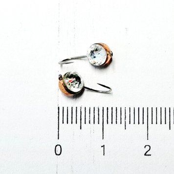 Мормышка вольфрамовая Полусфера с камнем Swarovski 4 мм 1.11г Цвет: медь, фото 1