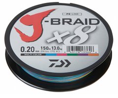 Шнур Daiwa J-Braid X8 Multi Color 150м. #1.5 12.0кг. 0.18мм., фото 1