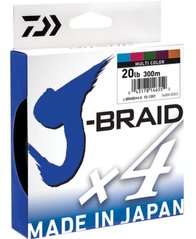 Шнур Daiwa J-Braid X8 Multi Color 300м. 56.0кг. 0.51мм., фото 1