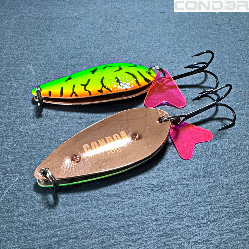 Блесна колеблющаяся двойная Condor Fishing Greedy Twin (5223) 18г 65мм Цвет: 175/02, фото 2