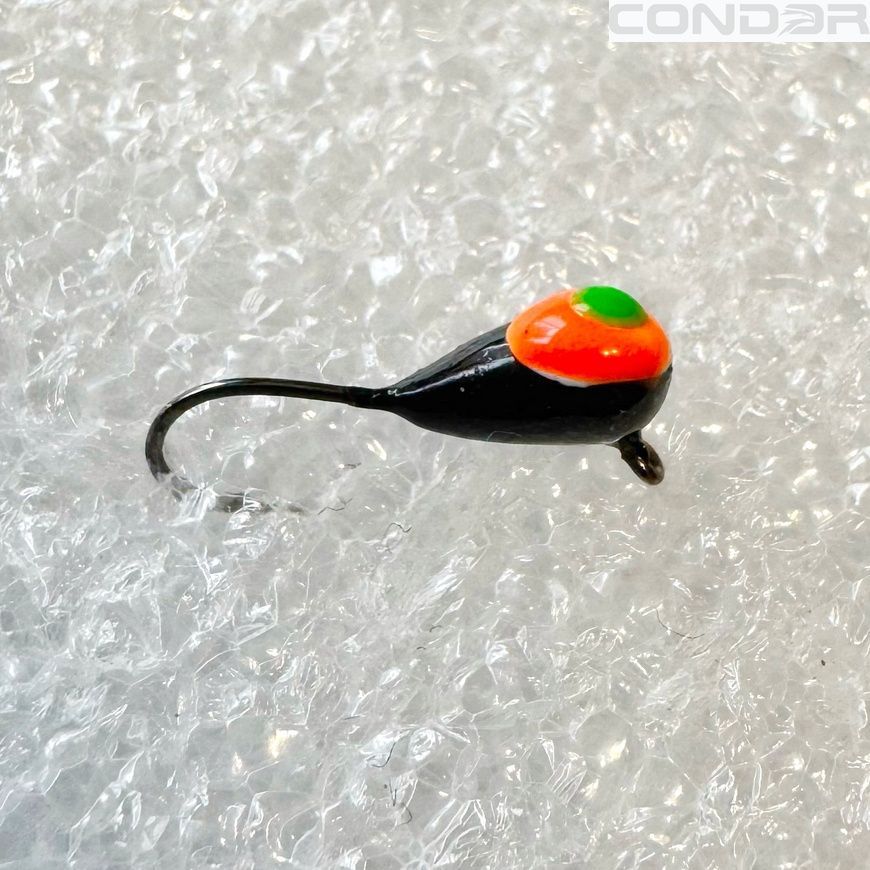 Мормишка вольфрамова Крапля 1г Колір: чорний/помаранчевий/салатовий, фото 1 Мормишка вольфрамова Крапля 1г Колір: чорний/помаранчевий/салатовий, фото 1