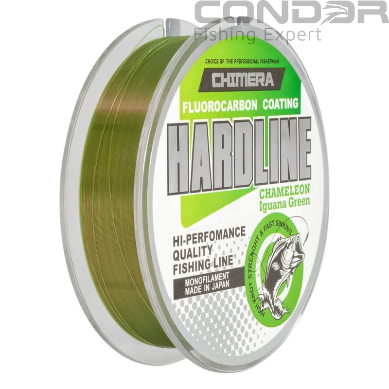 Волосінь Chimera HardLine Chameleon Iguana Green 100м. 0.405мм. 16.5кг., фото 1