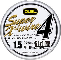 Шнур Duel Super X-Wire 4 Silver 150м. #1.5 max25lb 0.21мм. 10.0кг., фото 1