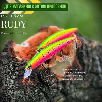 Воблер Condor Fishing Rudy 110SP 110мм 17г 0-1.8м Цвет: 177, фото 1