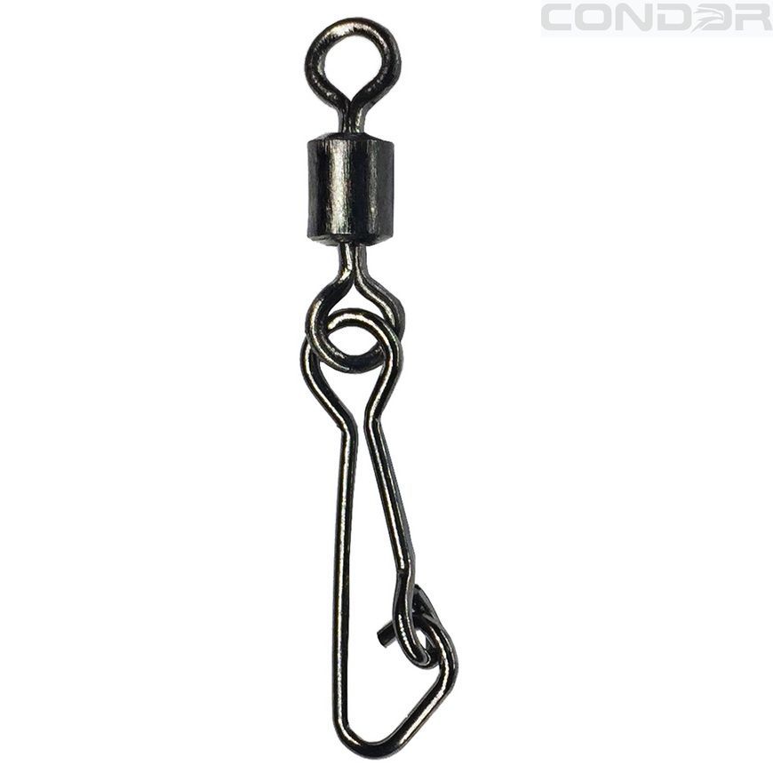 Европейская застежка с вертлюгом Condor Fishing CR43003 #8 7кг 10шт, фото 2