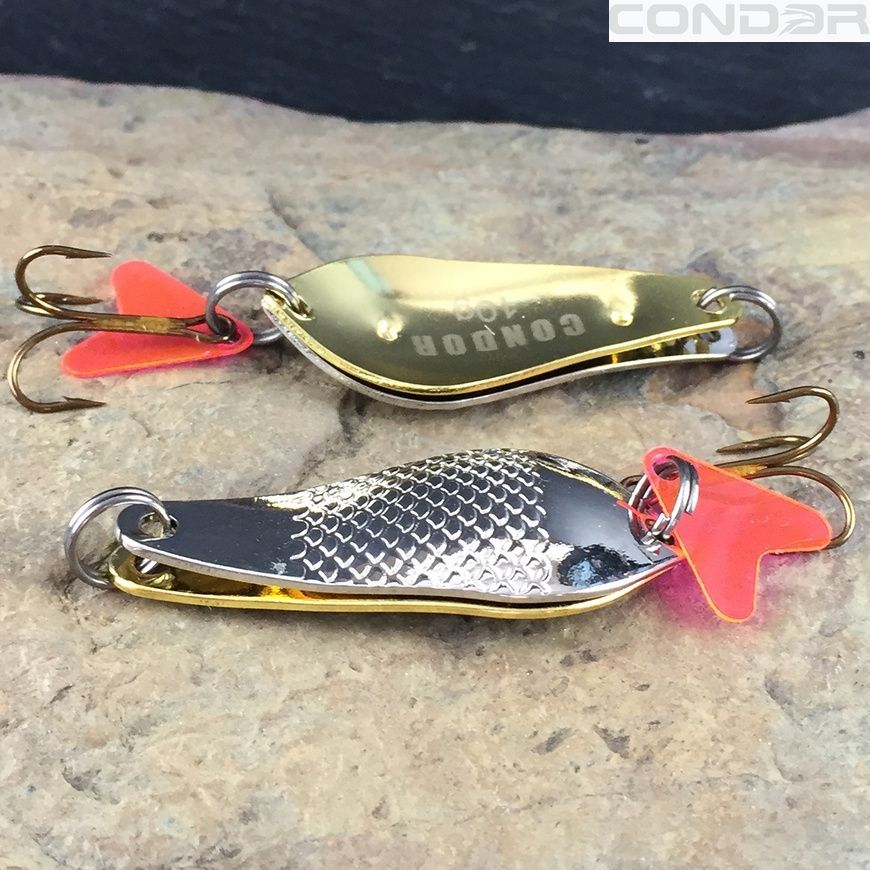 Блешня коливаюча подвійна Condor Fishing Omega Twin (5233) 10г 48мм Колір: 04/03, фото 2