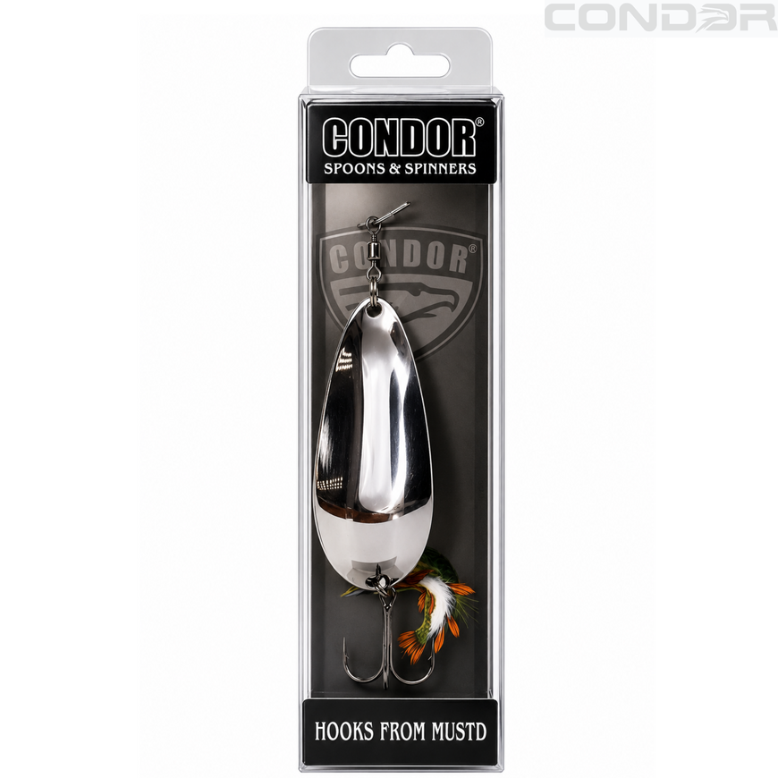 Блесна колебалка из латуни Condor Fishing (5864) 28г 73мм Цвет: 01, фото 4