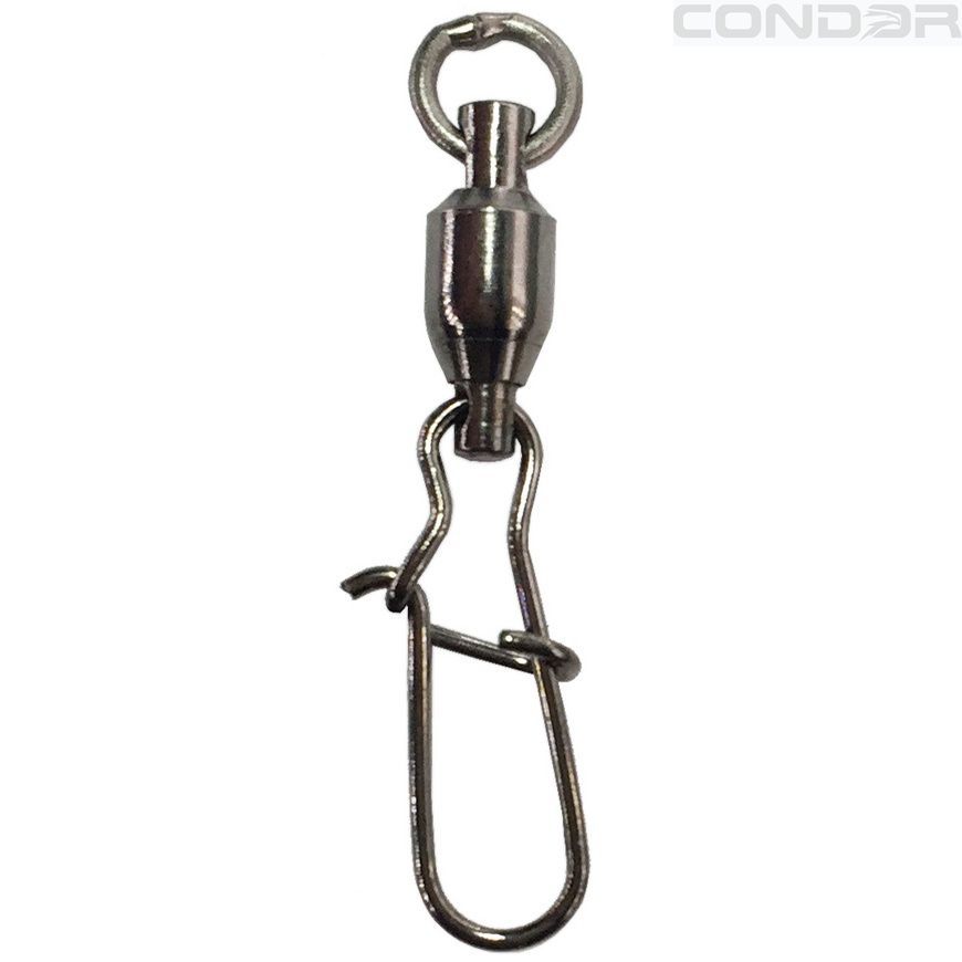Застежка с вертлюгом на подшипнике Condor Fishing CR43809 #3 30кг 5шт, фото 2