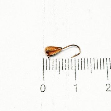 Мормышка вольфрамовая Капля с ушком 0.3мм 0.42г Цвет: медь, фото 1