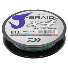 Шнур Daiwa J-Braid X4E Multi Color 150м. #1.5 8.4кг. 0.17мм., фото 1