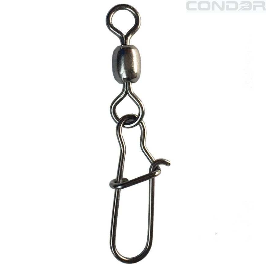 Застібка американка з вертлюгом Condor Fishing CR43904 #8 12кг 10шт, фото 2