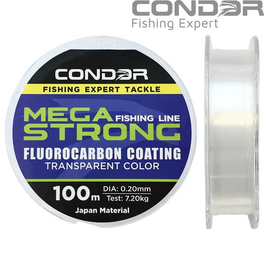 Волосінь Condor Megastrong Fluorocarbon Coating 100м. 0.18мм. 5.8кг., фото 1