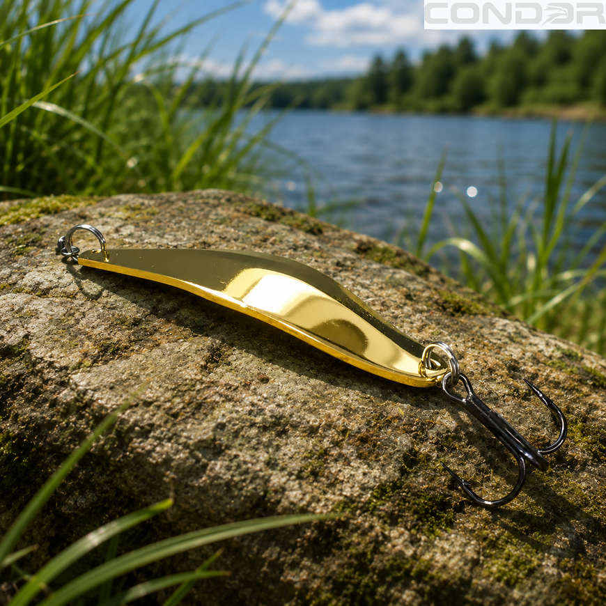 Блешня коливалка з латуні Condor Fishing (5865) 24г 80мм Колір: 03, фото 2