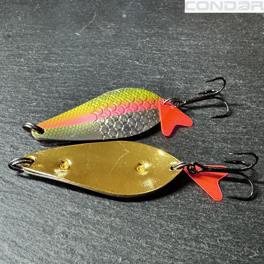 Блесна колеблющаяся двойная Condor Fishing ATOM Twin (5229) 10г 55мм Цвет: 15/03, фото 2