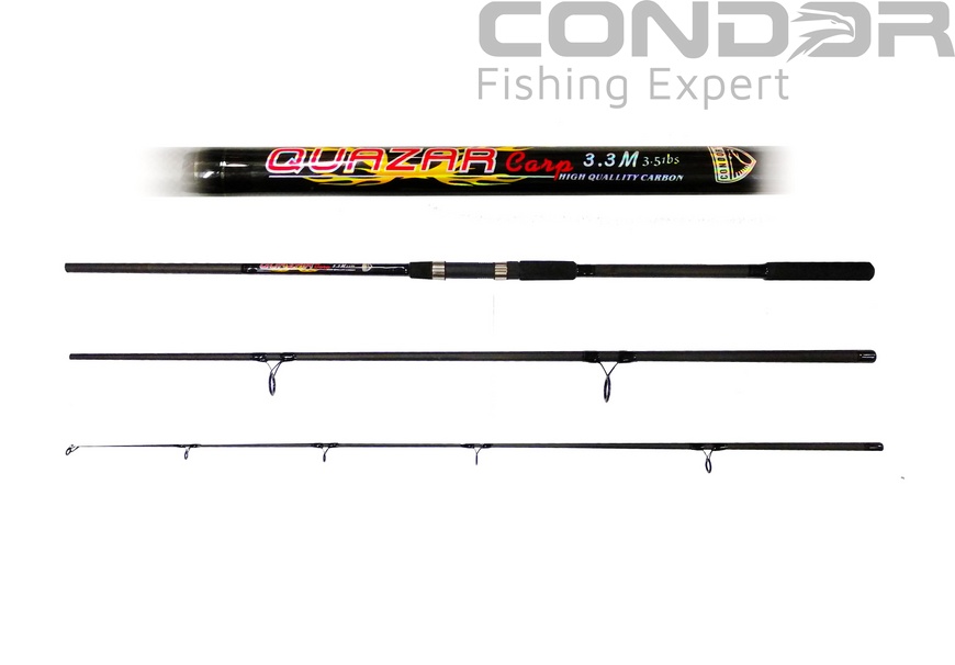 Коропове вудлище QUAZAR CARP Condor 3.3м 158г, фото 1