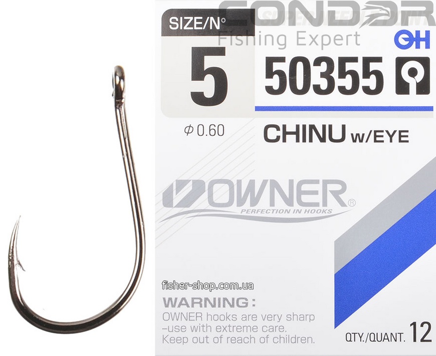 Крючки Owner Chinu with Eye (50355) #3/0